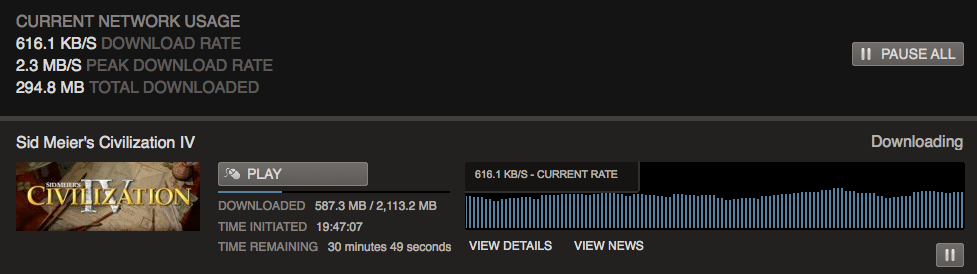 steam download speeds